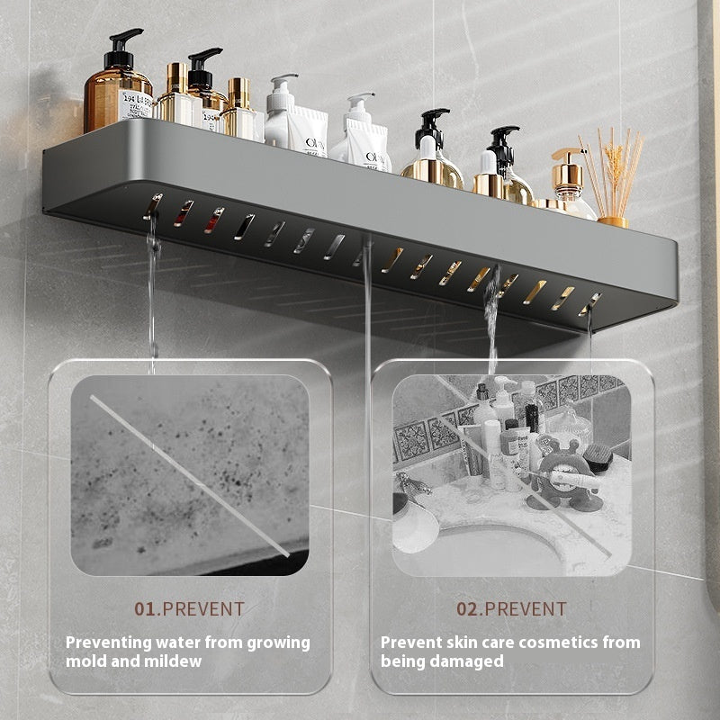 Bathroom Storage Rack (Wall-mounted, No Holes )