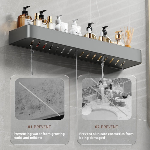Bathroom Storage Rack (Wall-mounted, No Holes )
